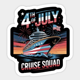 4th Of July Cruise Squad Sticker